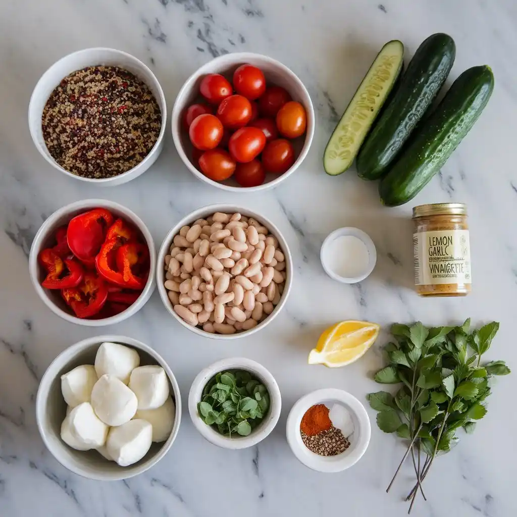 Ingredients for Italian Quinoa Salad