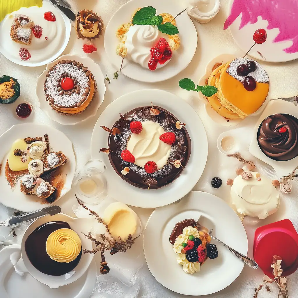 desserts casual table of desserts